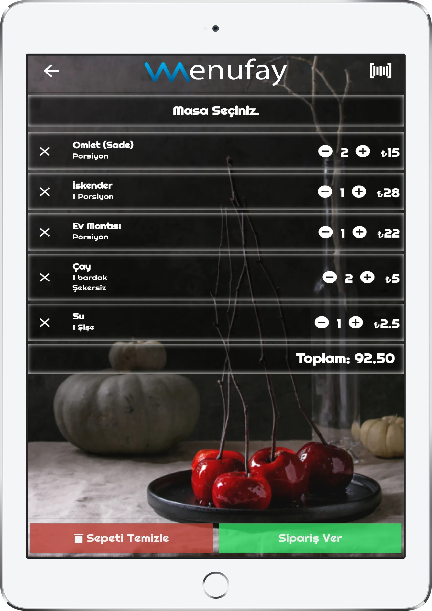 Menufay Tablet Menü | Indus Appstore | Screenshot