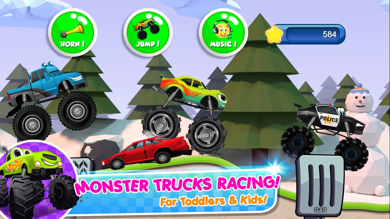 Monster Trucks Game for Kids 2 | Indus Appstore | Screenshot