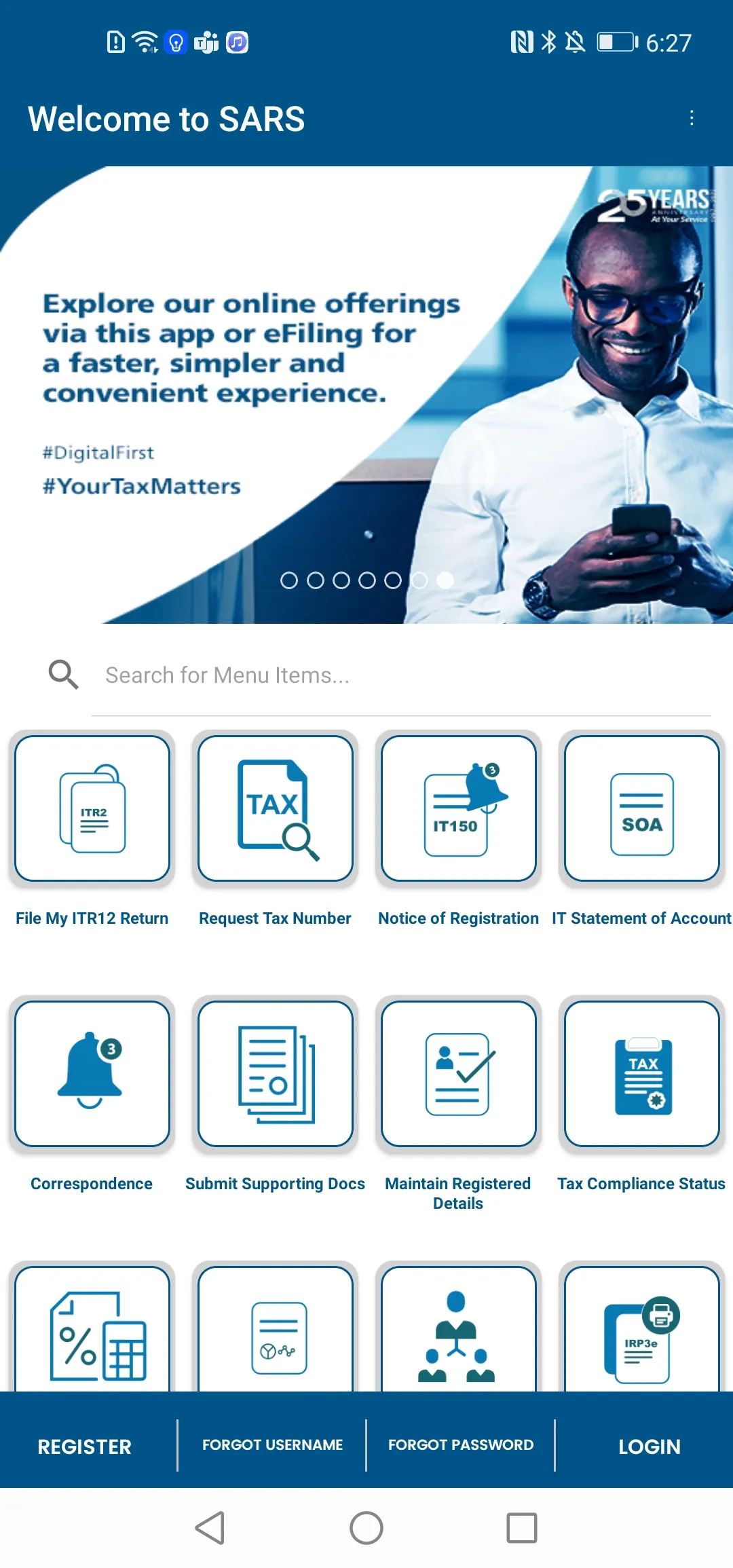 SARS Mobile eFiling | Indus Appstore | Screenshot