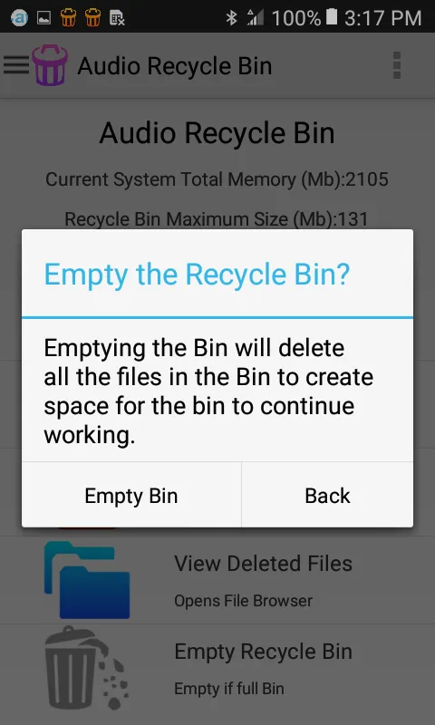 Audio Recycle Bin | Indus Appstore | Screenshot