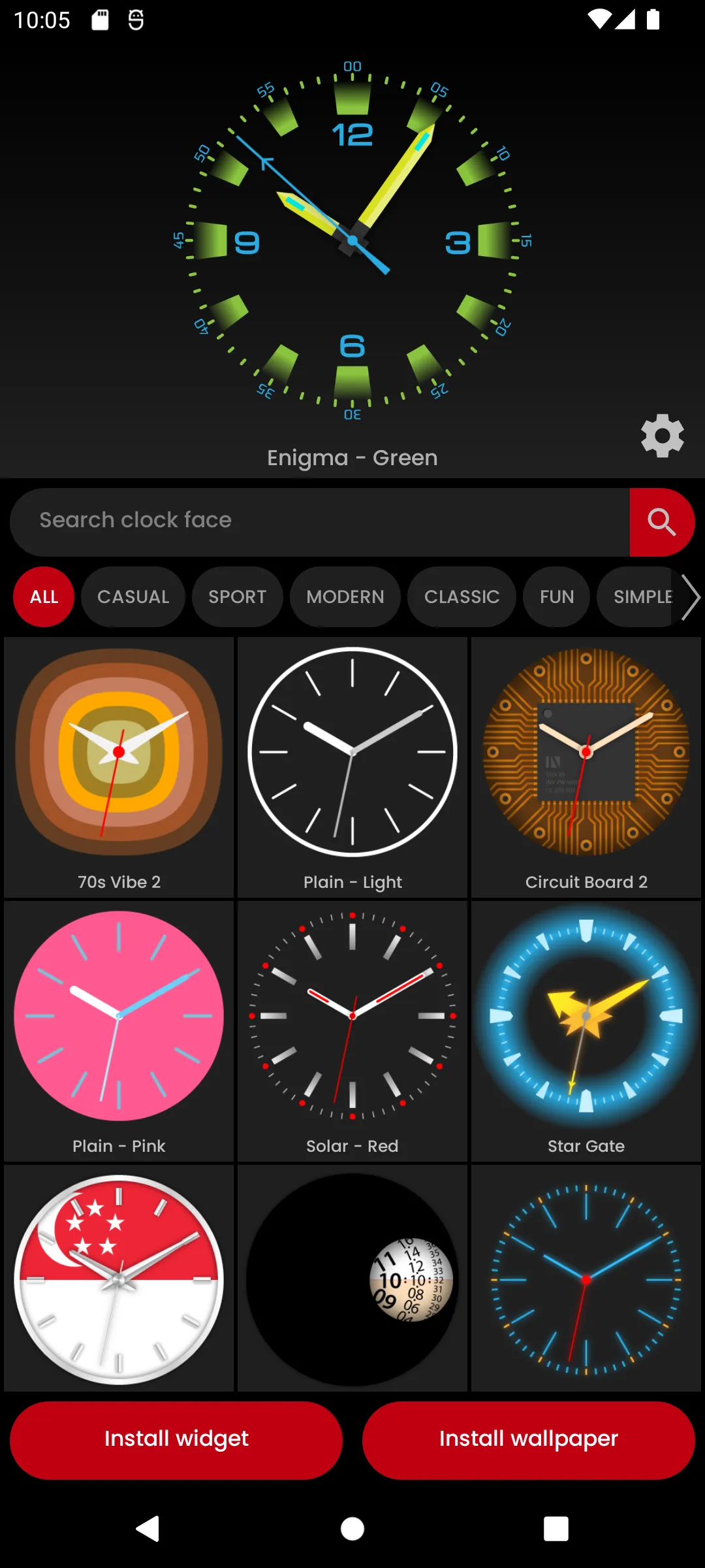 Analog Clock Widget Collection | Indus Appstore | Screenshot