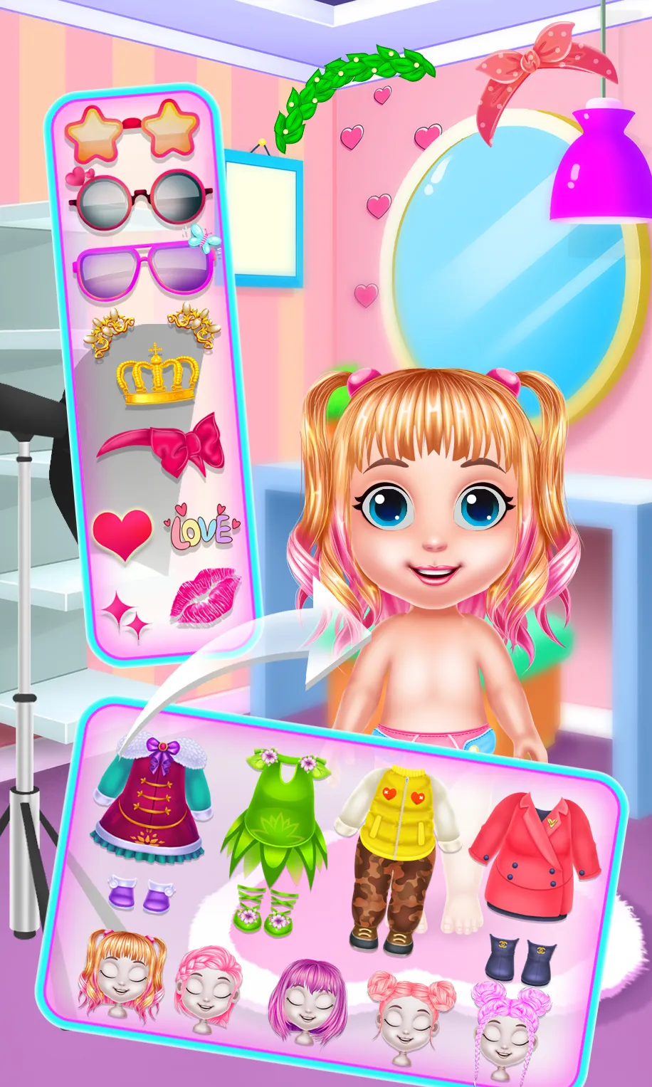 Baby Girl Caring Pinky Style | Indus Appstore | Screenshot