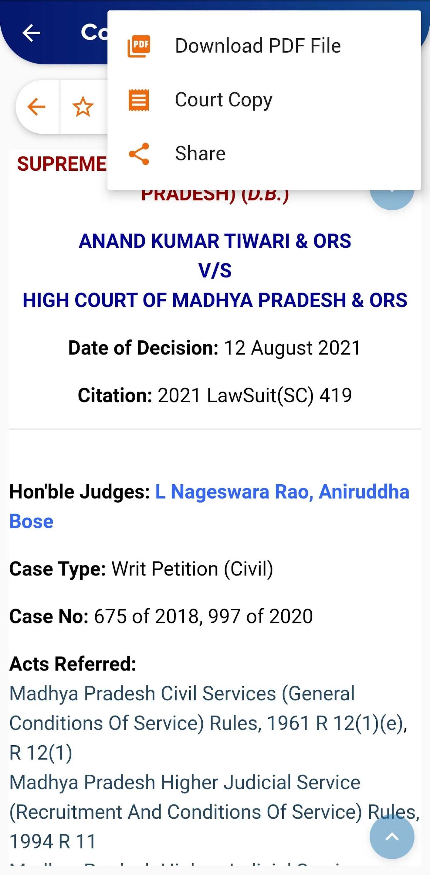 Lawsuit The Unique Case Finder | Indus Appstore | Screenshot