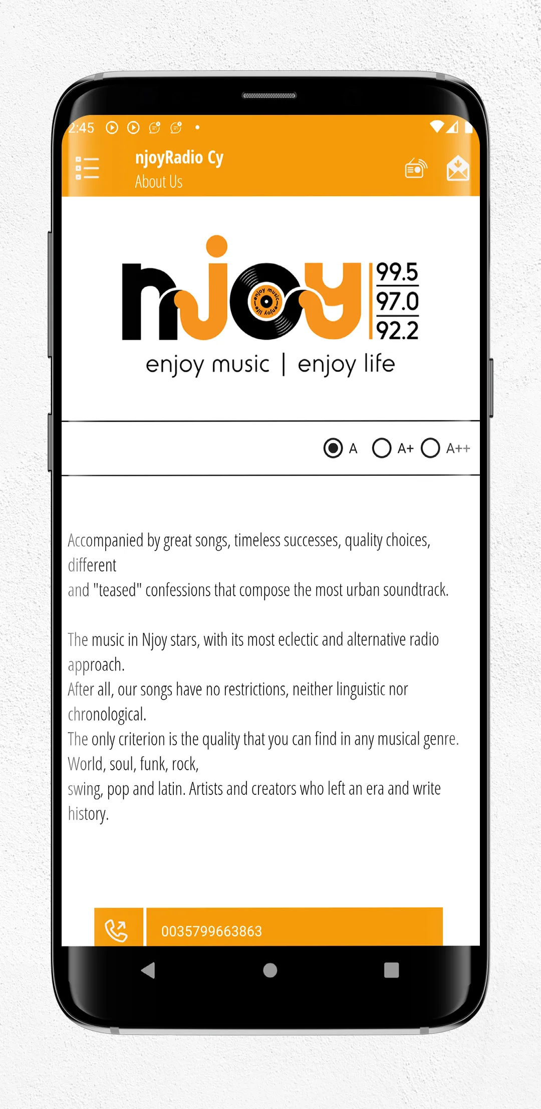 njoyRadio Cy | Indus Appstore | Screenshot