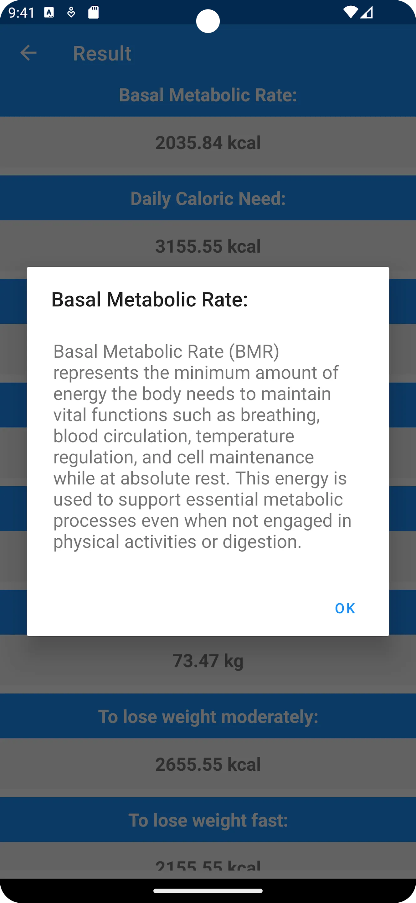 Basal Metabolic Rate | Indus Appstore | Screenshot