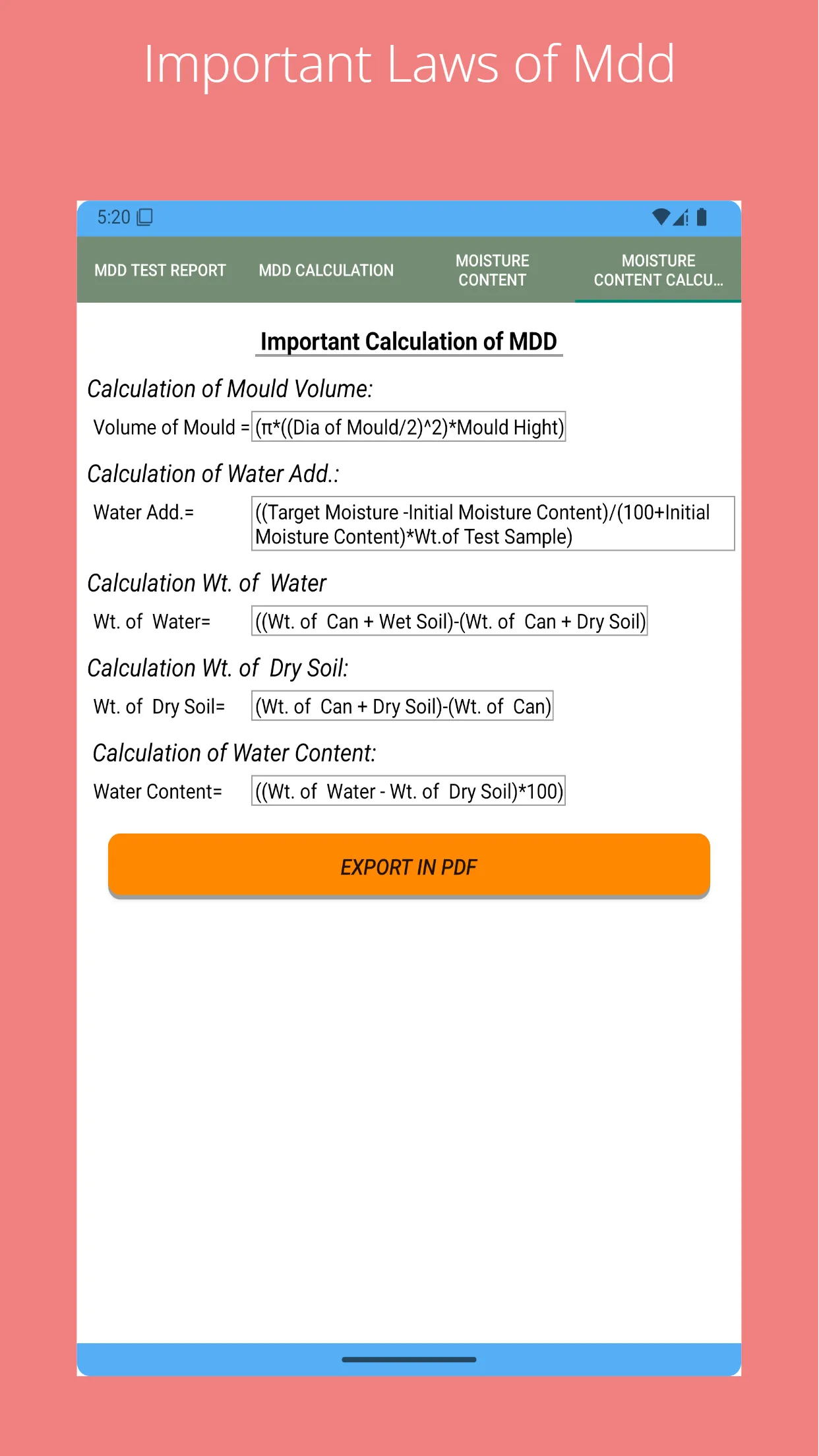 Fdd and Mdd Test-Civil Lab | Indus Appstore | Screenshot