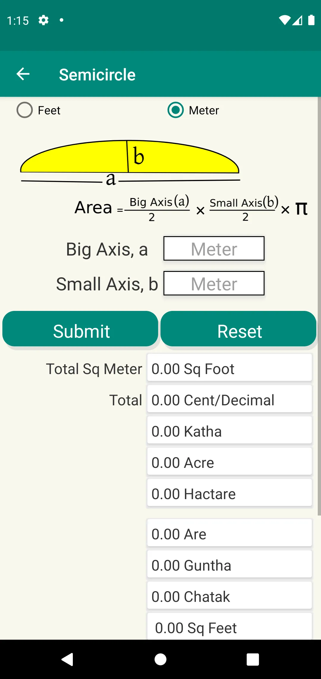 Calculator For Land: All Shape | Indus Appstore | Screenshot