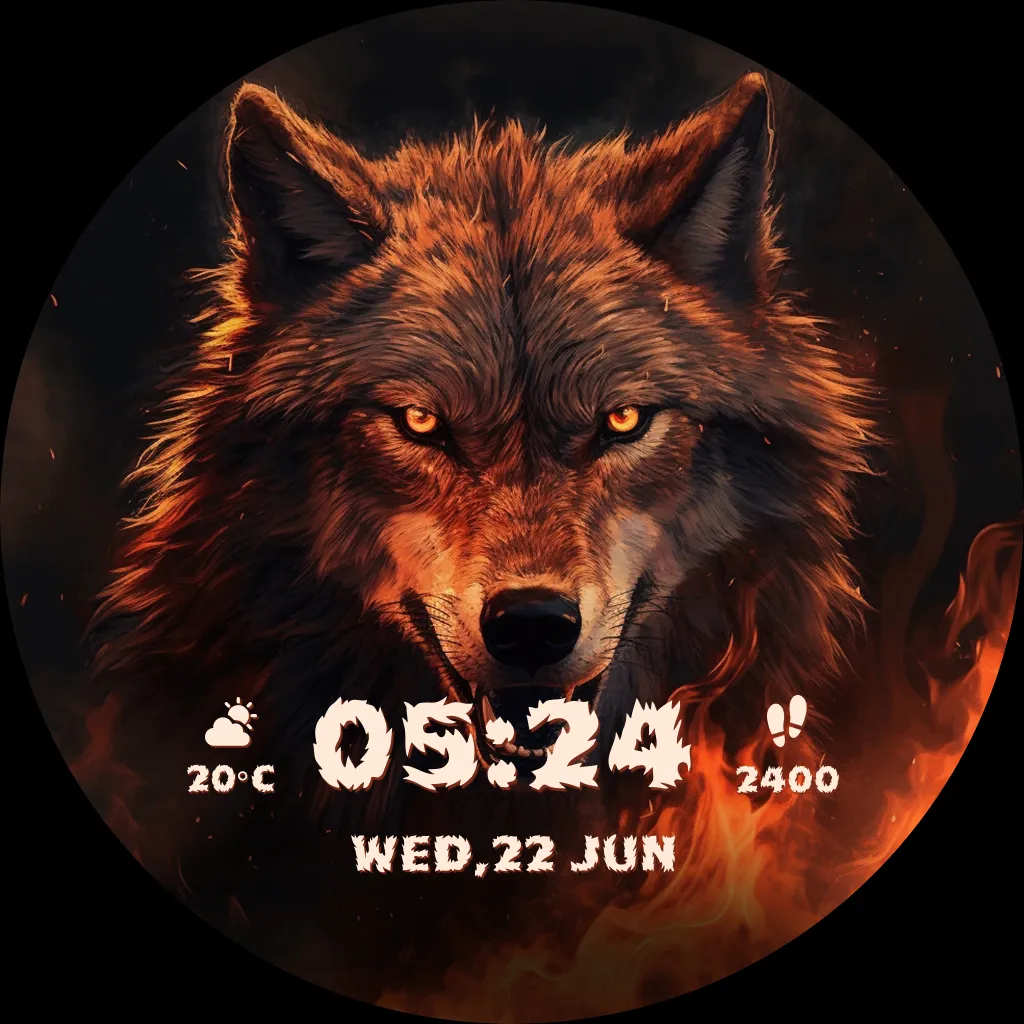 Wolf Watch Face: Wear OS Watch | Indus Appstore | Screenshot