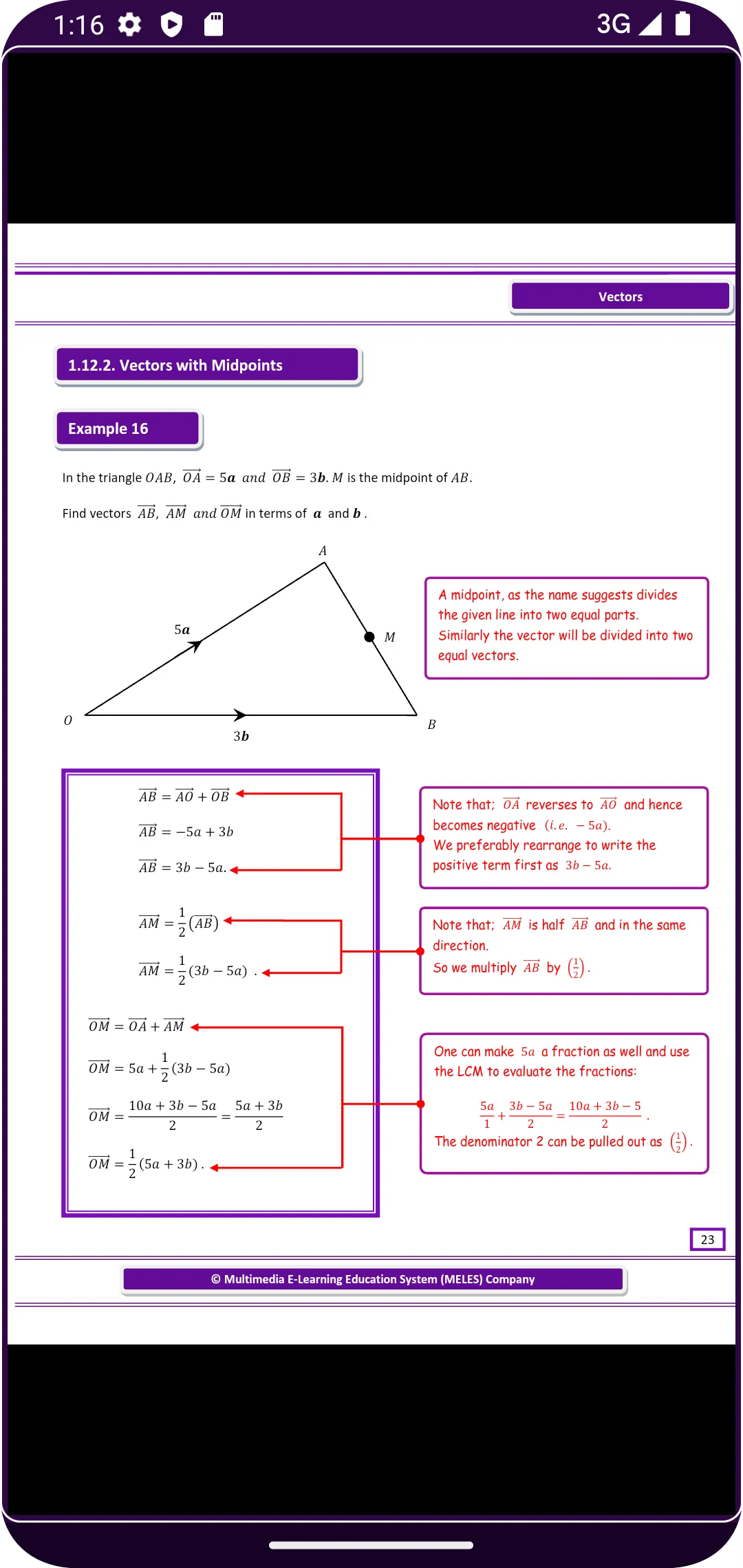 Vectors High School Math | Indus Appstore | Screenshot