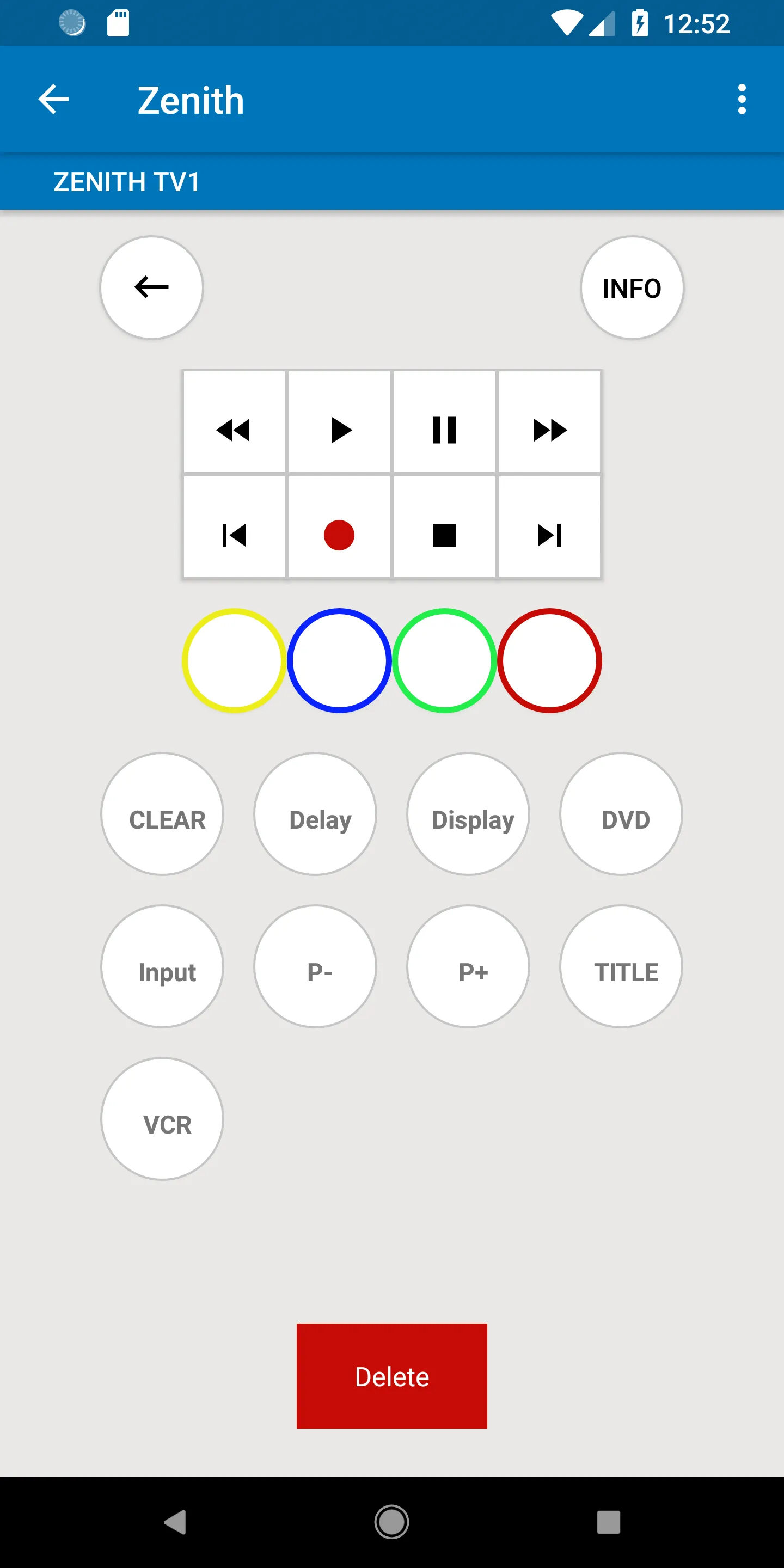 Zenith TV Remote | Indus Appstore | Screenshot