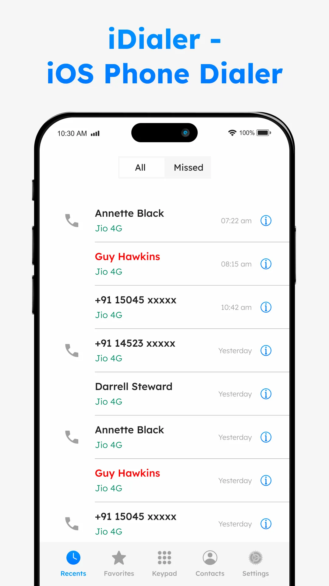 iDialer - iOS Phone Dialer | Indus Appstore | Screenshot