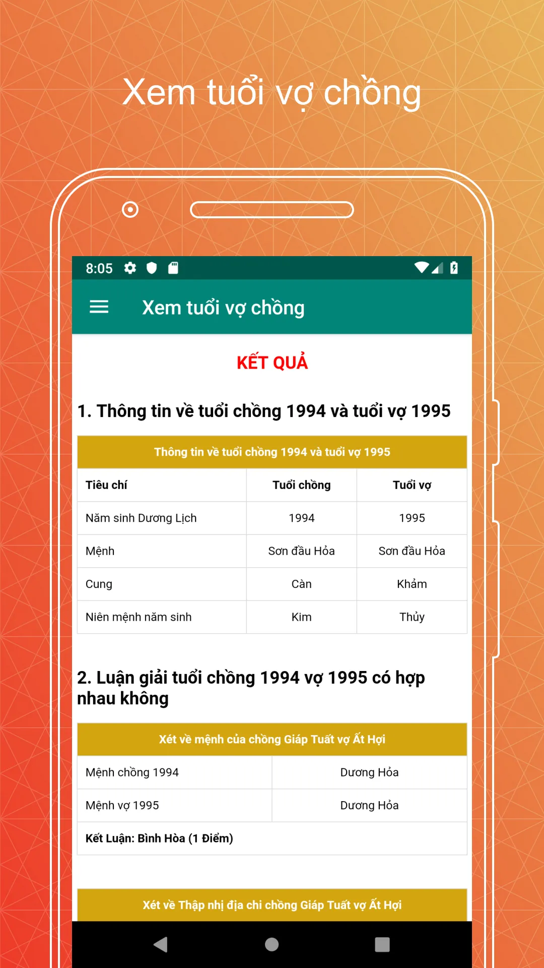 Tuổi vợ chồng trọn bộ | Indus Appstore | Screenshot