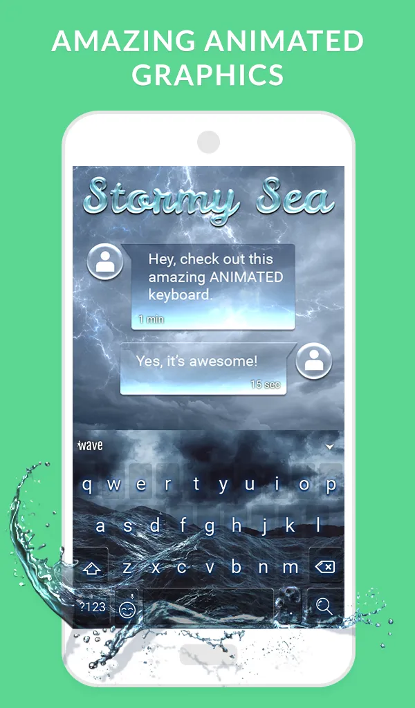 Wave Animated Keyboard Emoji | Indus Appstore | Screenshot