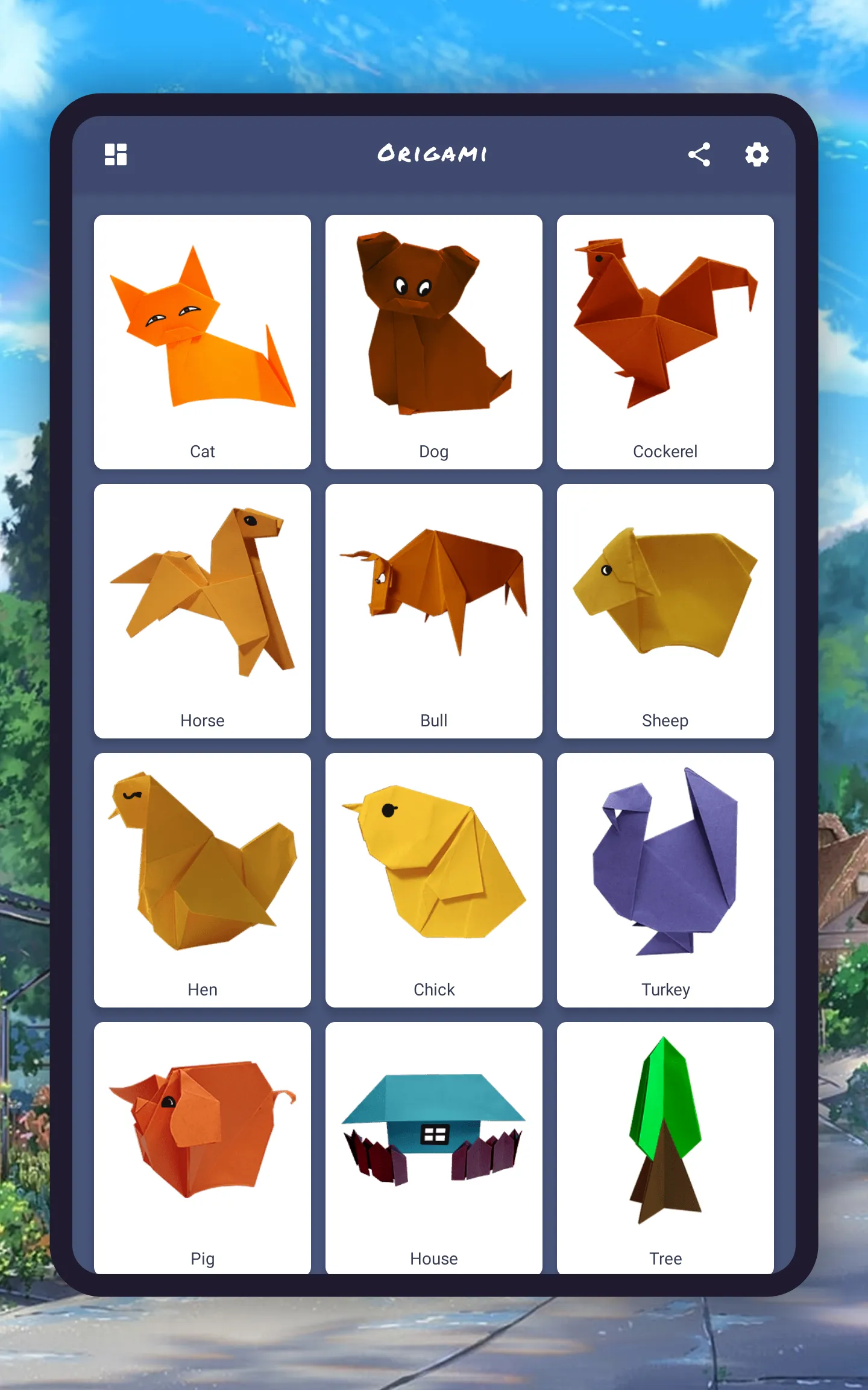 Origami animals. Farm DIY | Indus Appstore | Screenshot