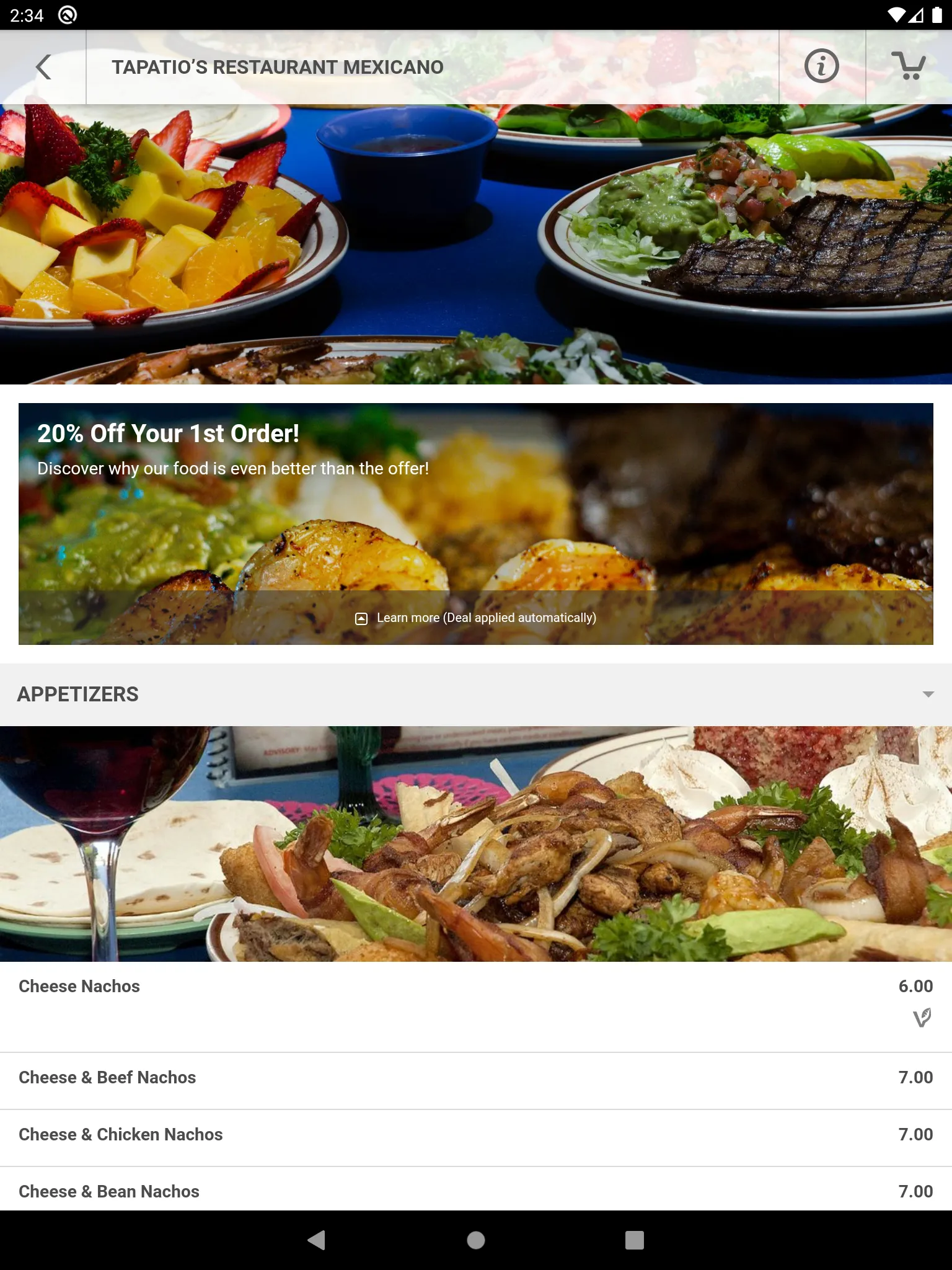 Tapatio's Mexican Restaurant | Indus Appstore | Screenshot