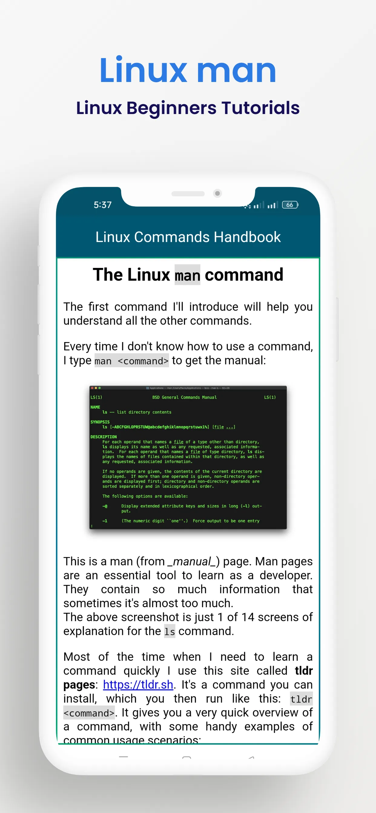 Linux Commands Handbook | Indus Appstore | Screenshot