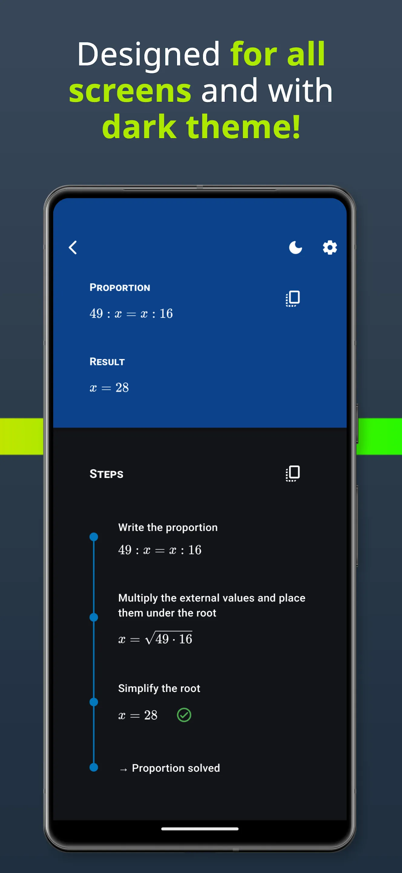 Solve proportions | Indus Appstore | Screenshot