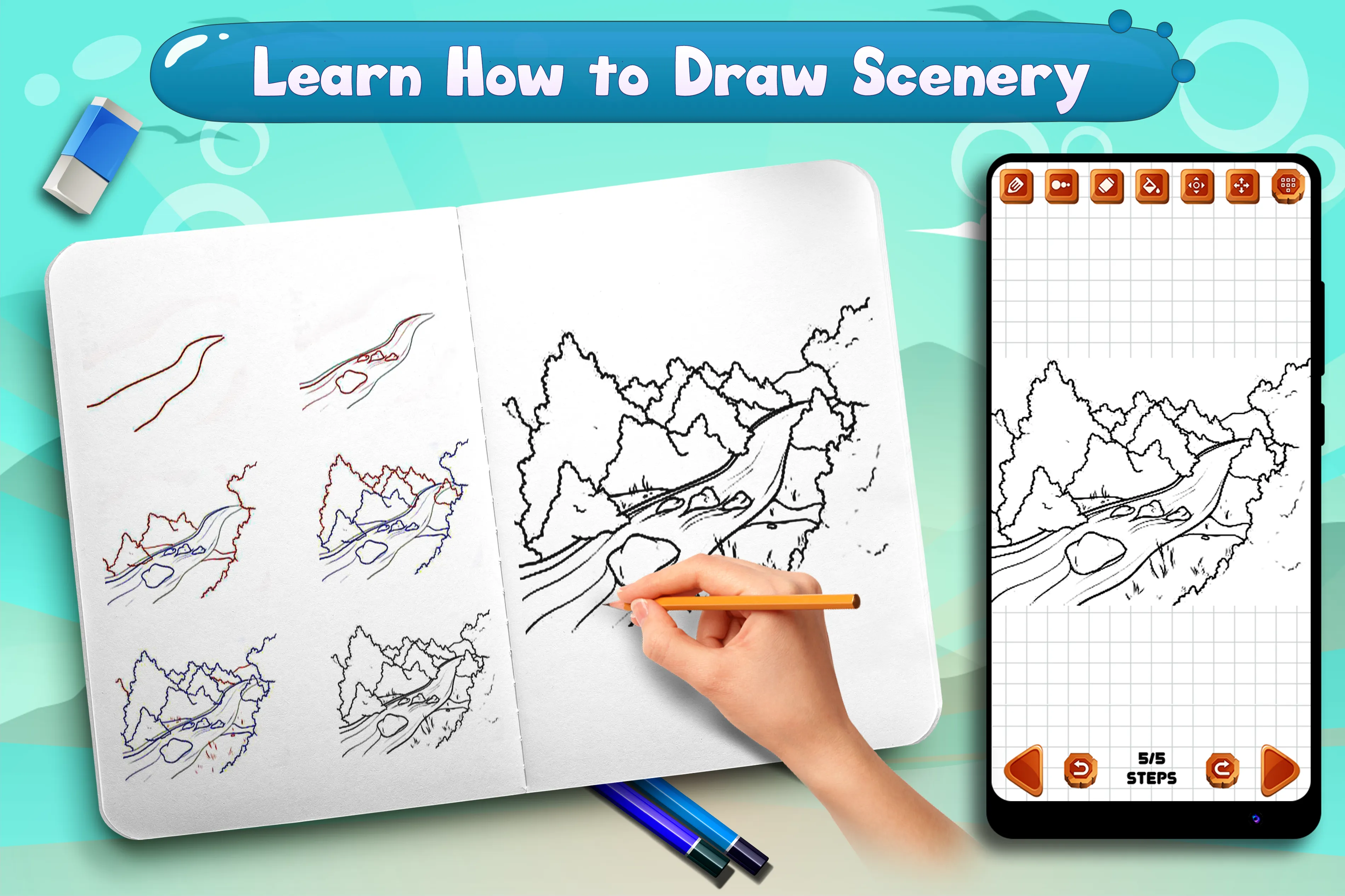 Learn to Draw Scenery & Nature | Indus Appstore | Screenshot