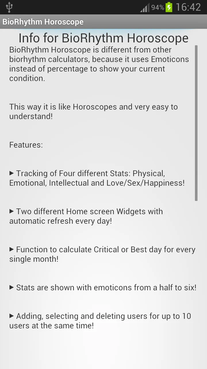 BioRhythm Horoscope | Indus Appstore | Screenshot