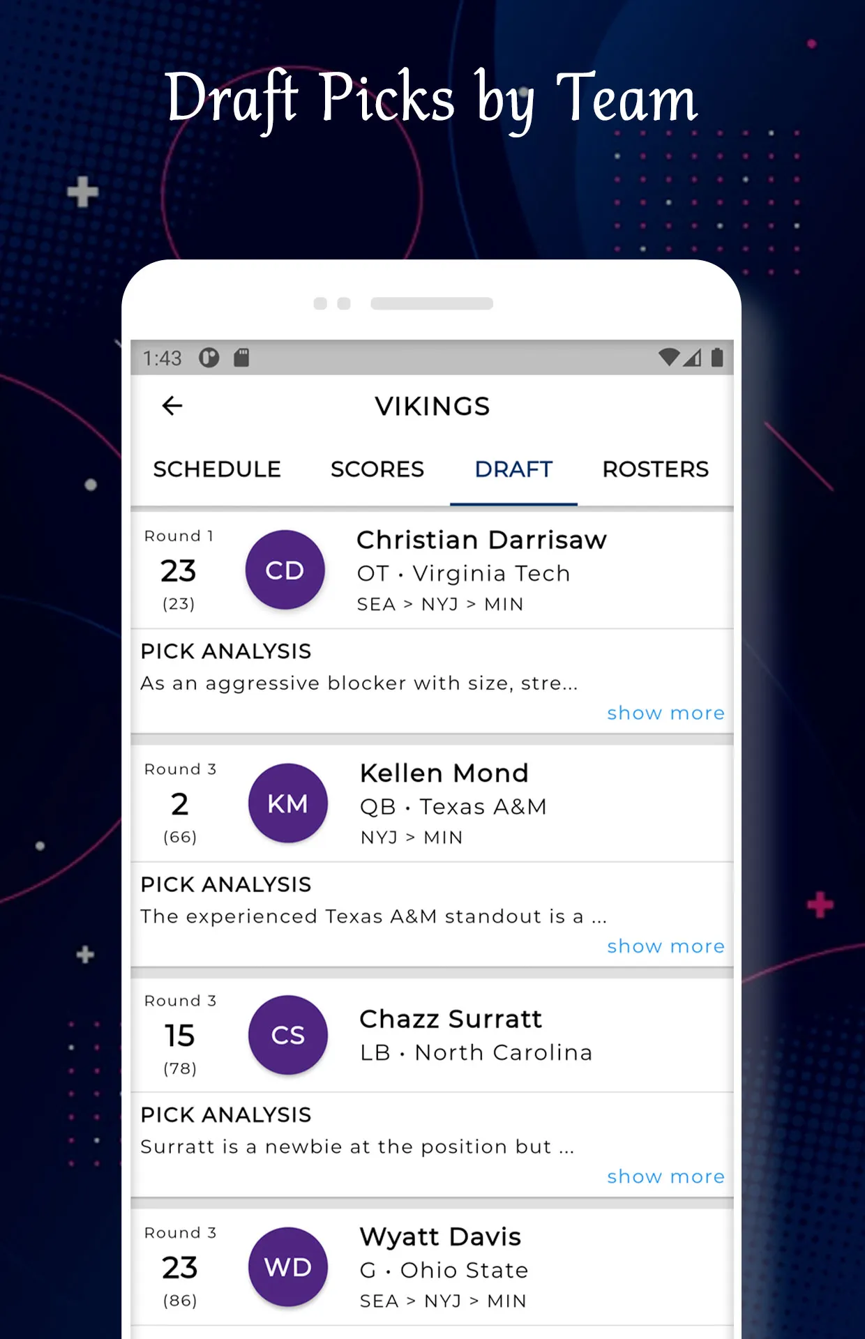 Minnesota - Football Livescore | Indus Appstore | Screenshot