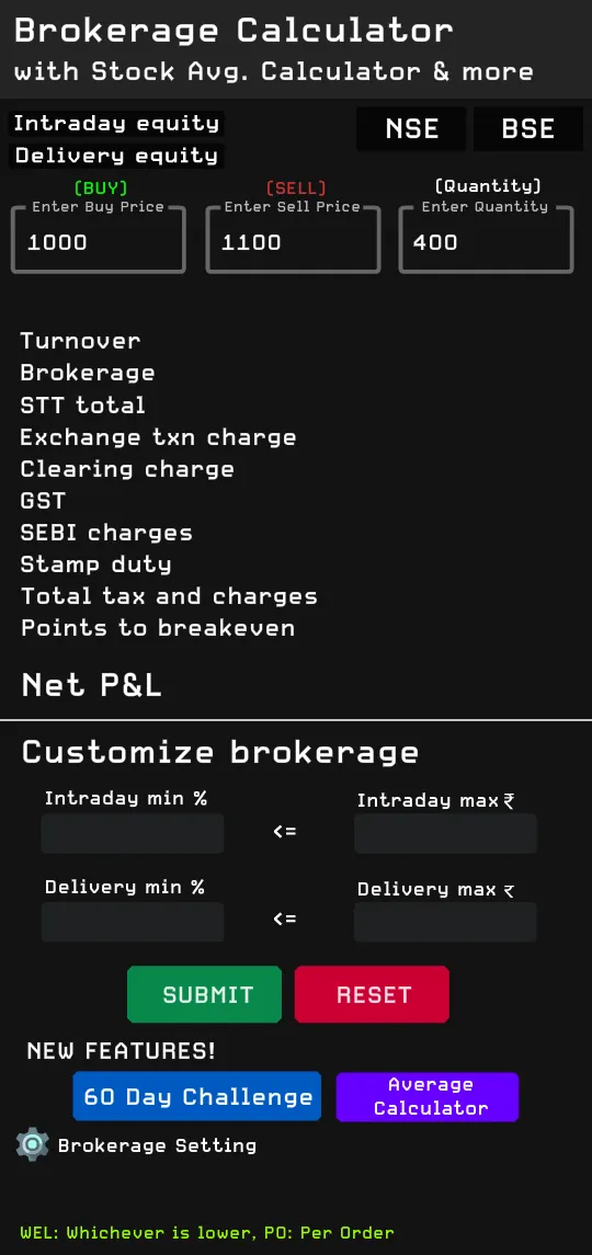 Brokerage Calculator | Indus Appstore | Screenshot