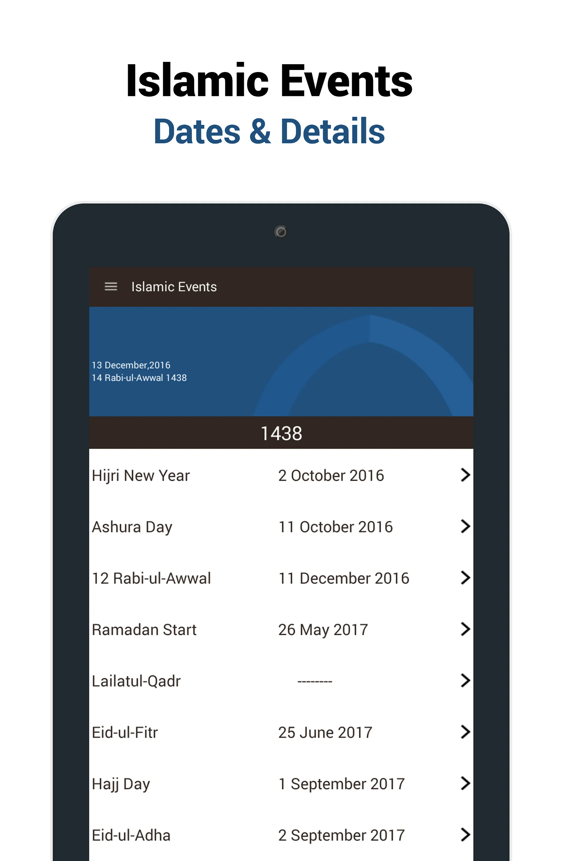 Islamic Hijri Calendar | Indus Appstore | Screenshot