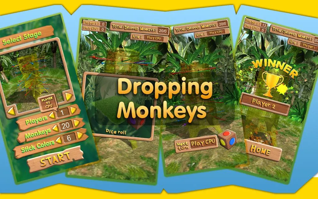 Dropping Monkeys 3D Board Game | Indus Appstore | Screenshot