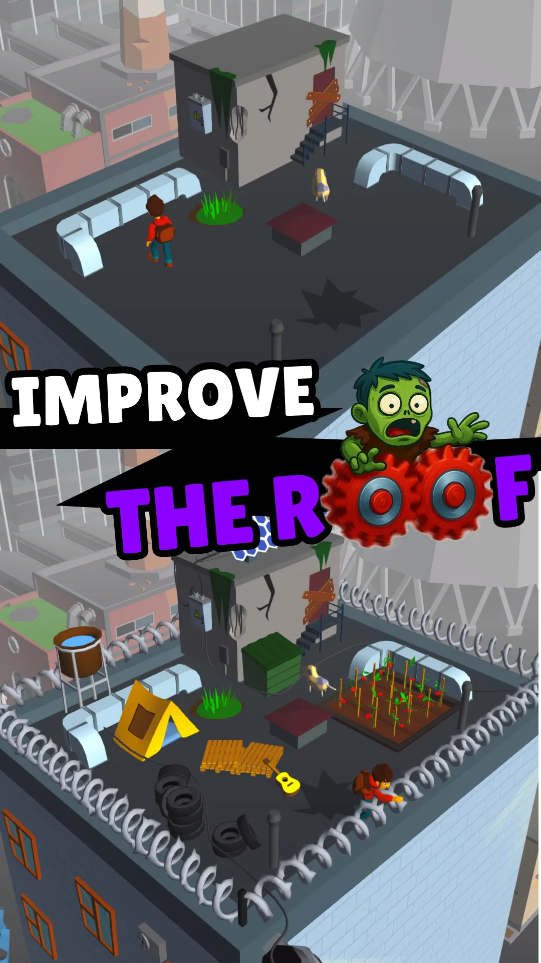 Rooftop Survival - Zombie TD | Indus Appstore | Screenshot