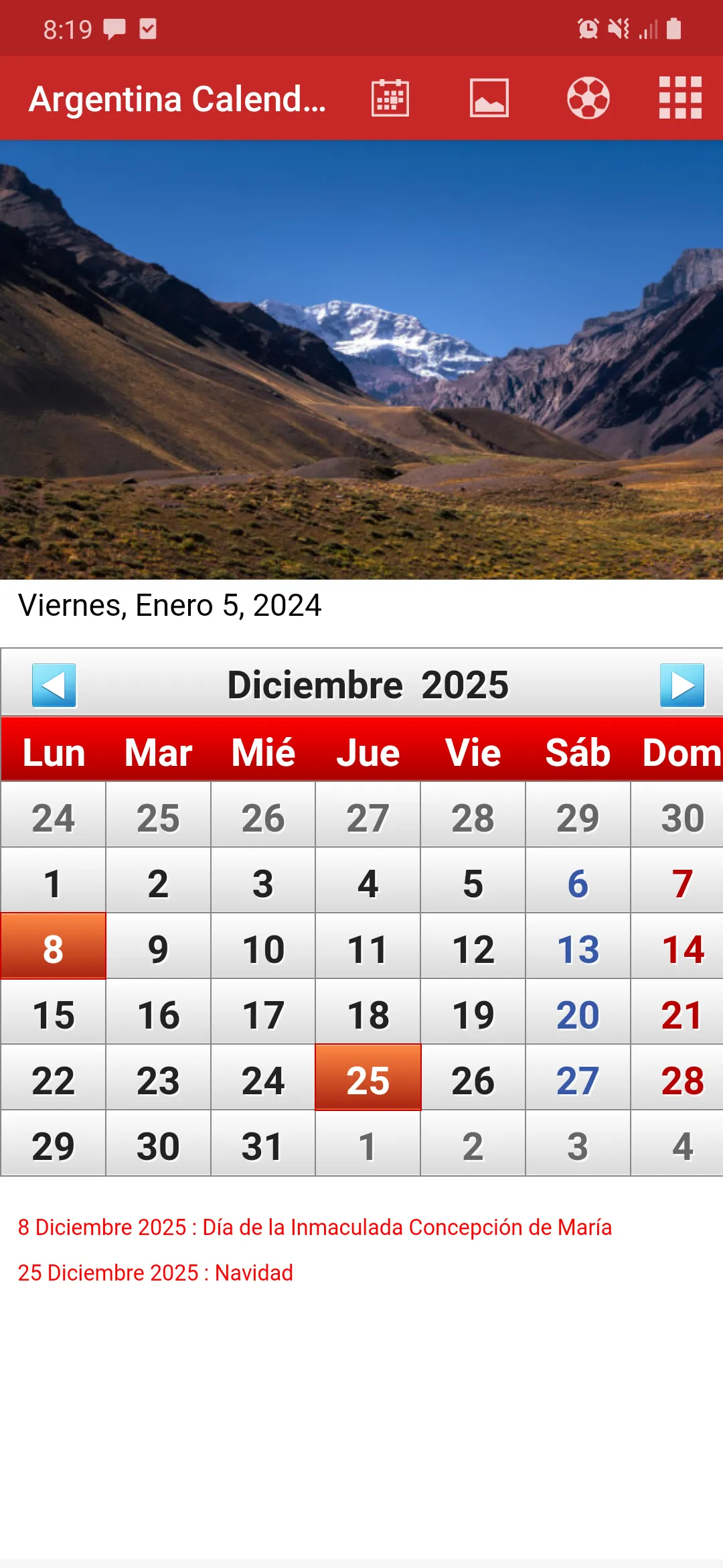 Argentina Calendario 2024 | Indus Appstore | Screenshot