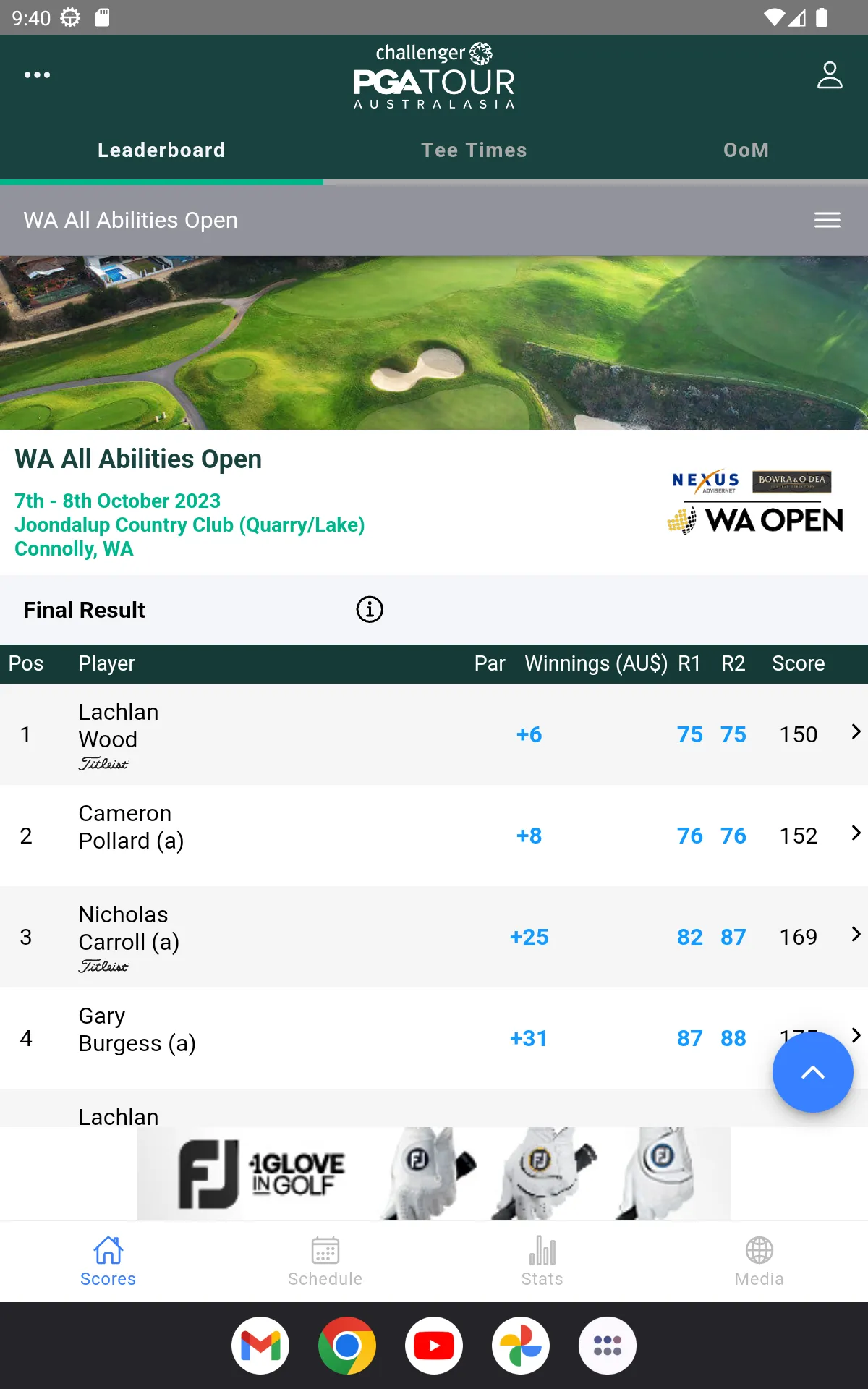 PGA Tour of Australasia | Indus Appstore | Screenshot