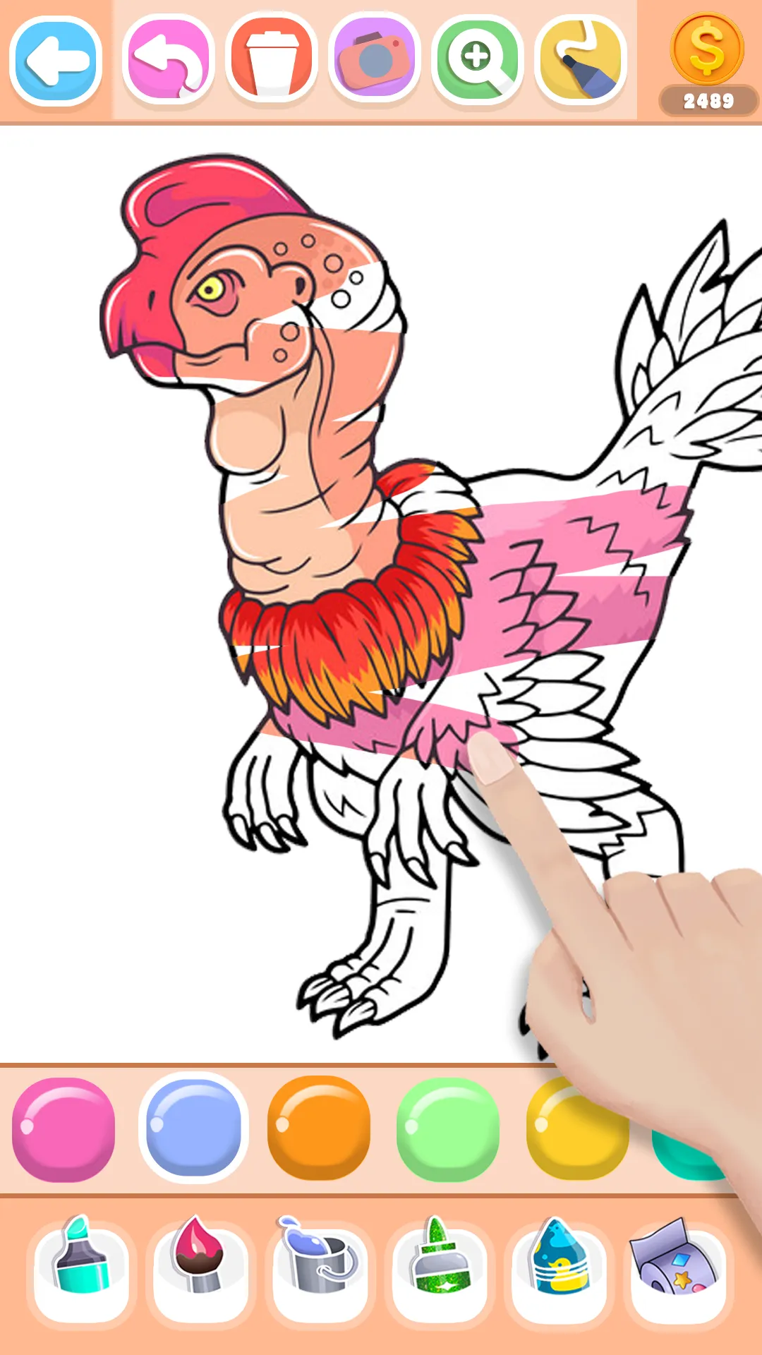 Dinosaur Coloring Book Glitter | Indus Appstore | Screenshot