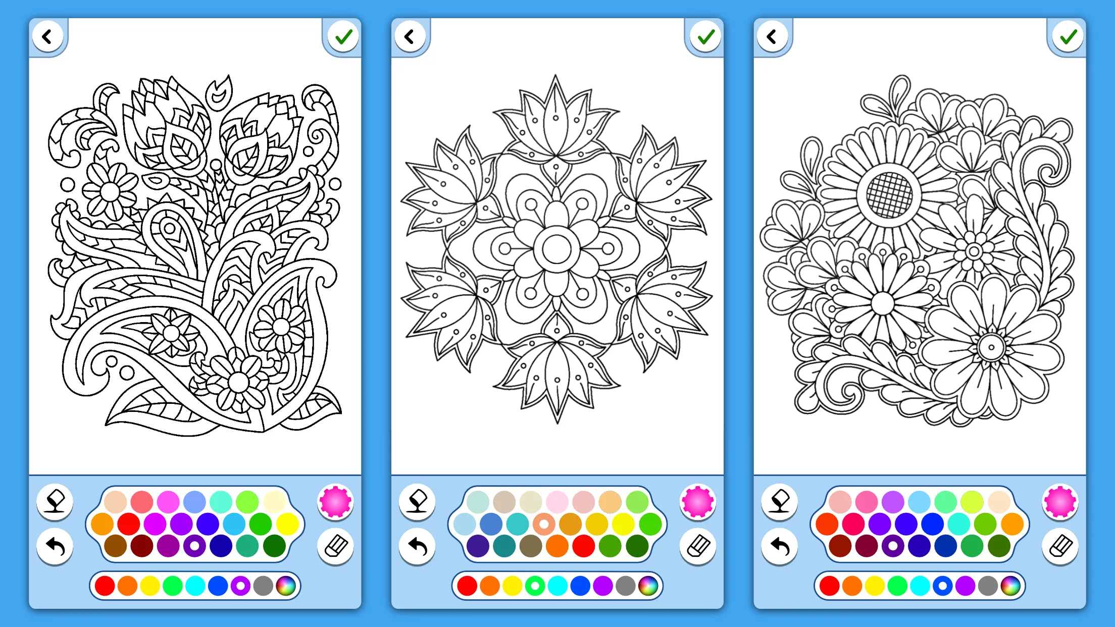 Flowers Mandala coloring book | Indus Appstore | Screenshot