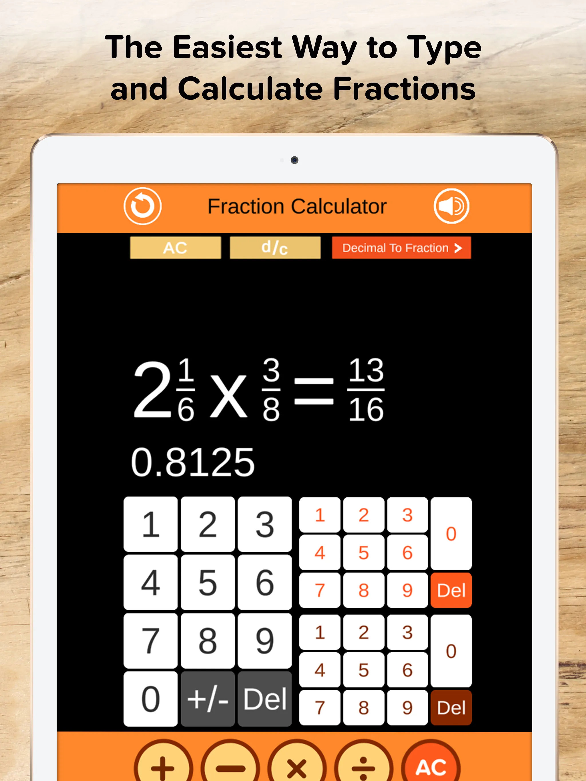 Fraction Calculator + Decimals | Indus Appstore | Screenshot