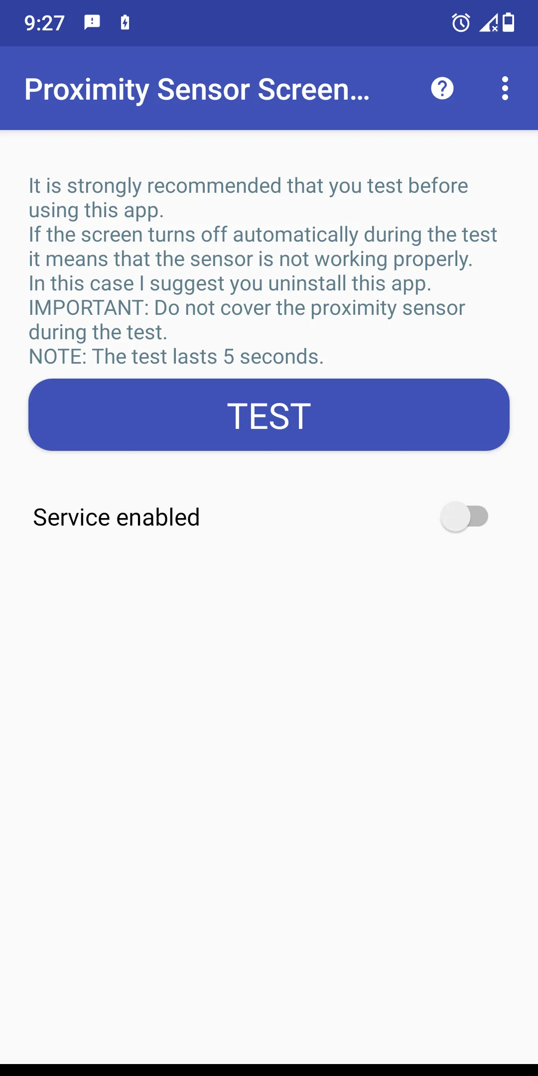 Proximity Sensor Screen Lock | Indus Appstore | Screenshot