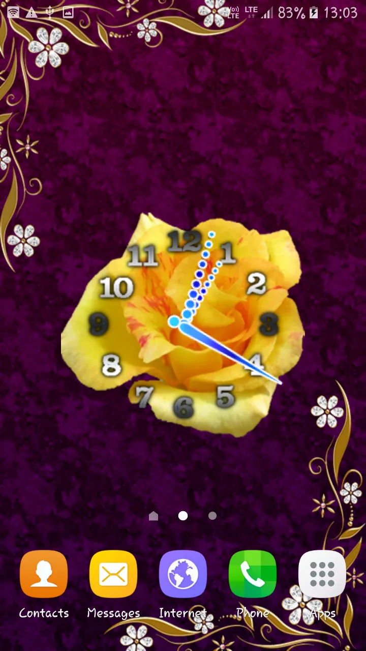 Rose Flower Clock | Indus Appstore | Screenshot