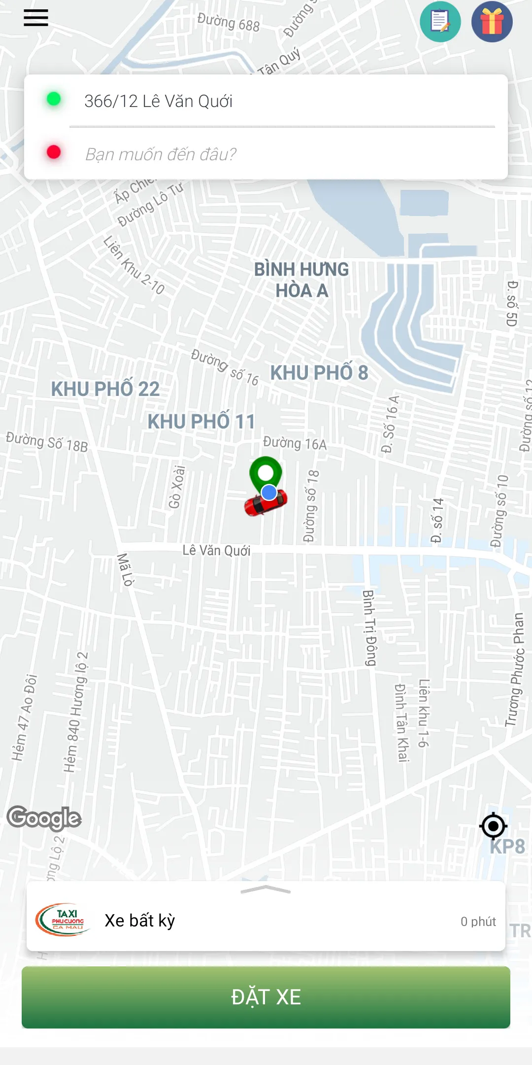 Taxi Phú Cường Cà Mau | Indus Appstore | Screenshot