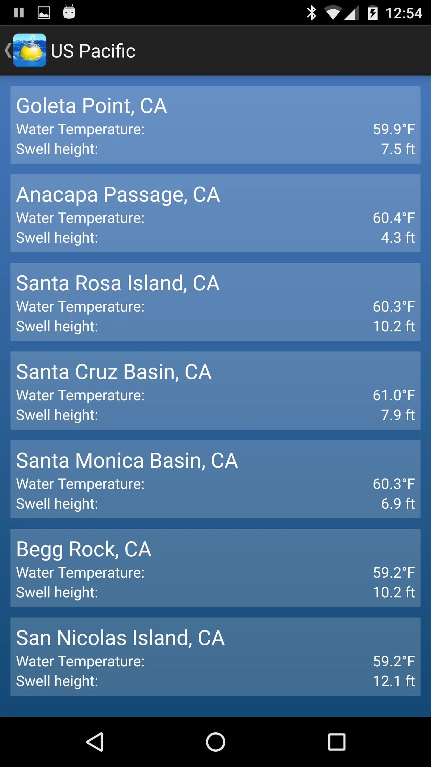 Seaside Buoy: Ocean Temp Tides | Indus Appstore | Screenshot