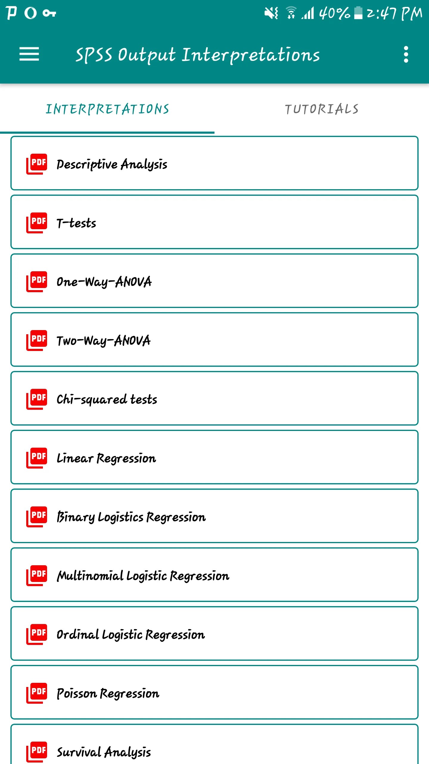 SPSS Output Interpretations | Indus Appstore | Screenshot