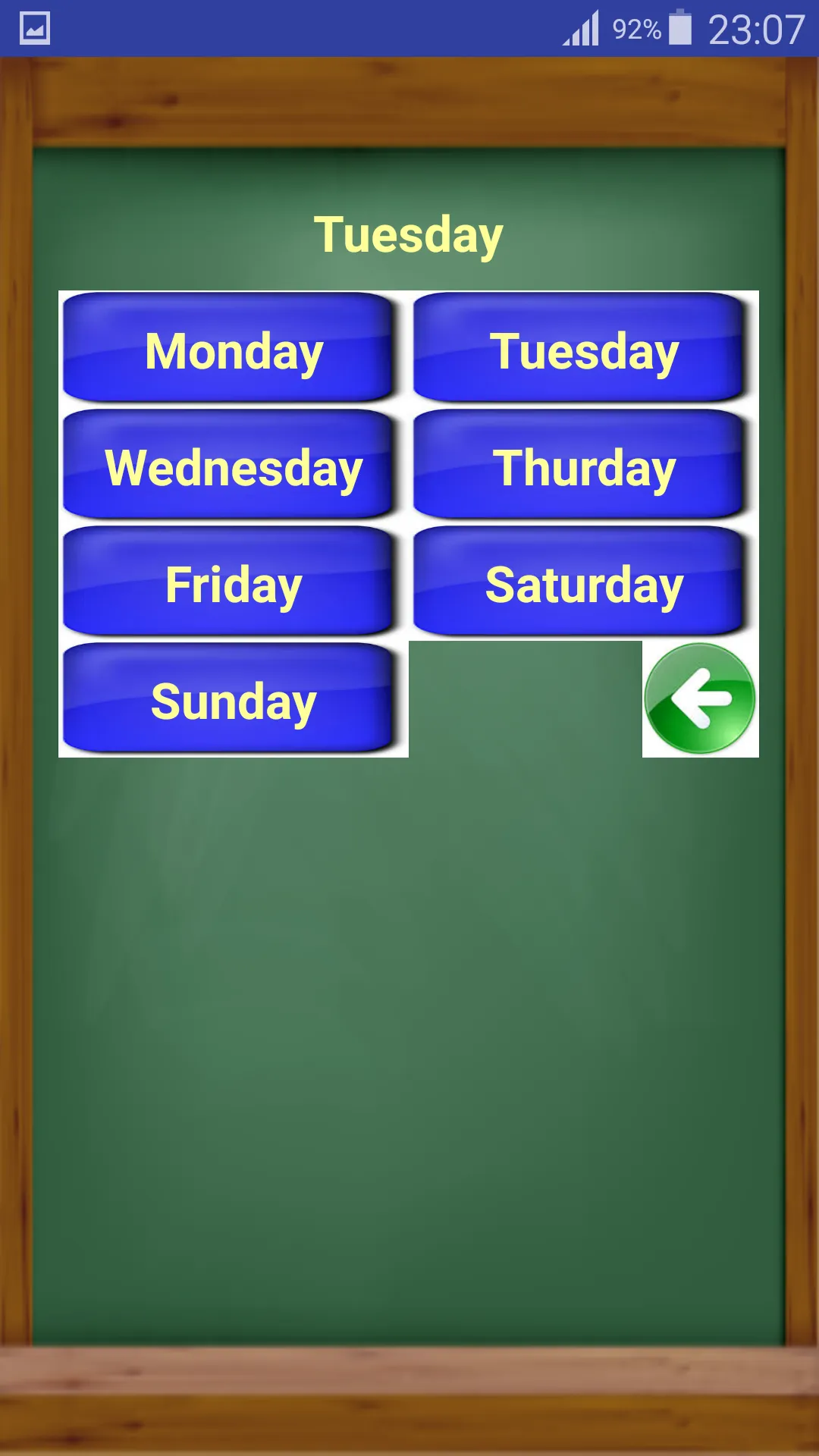 Les jours en anglais | Indus Appstore | Screenshot