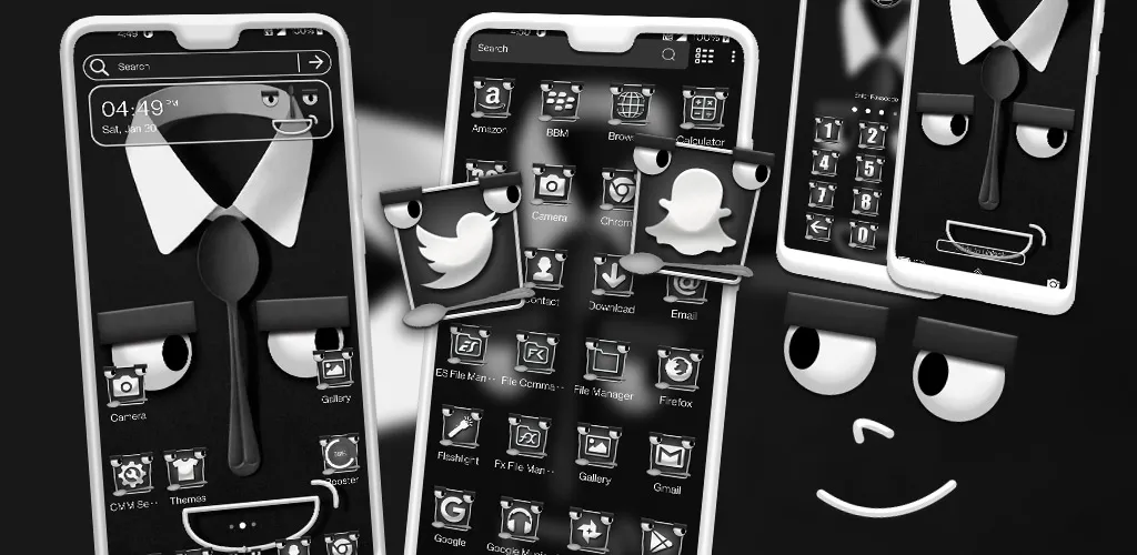 Spoon Tie Face Theme | Indus Appstore | Screenshot