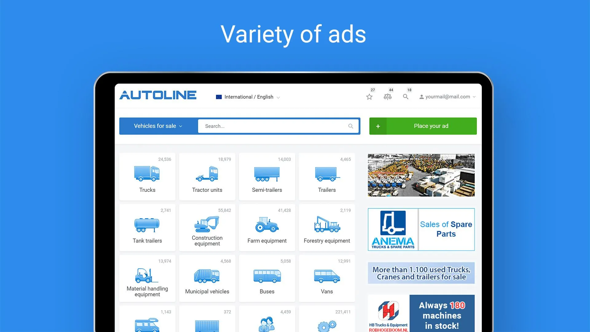 Autoline: trucks and equipment | Indus Appstore | Screenshot