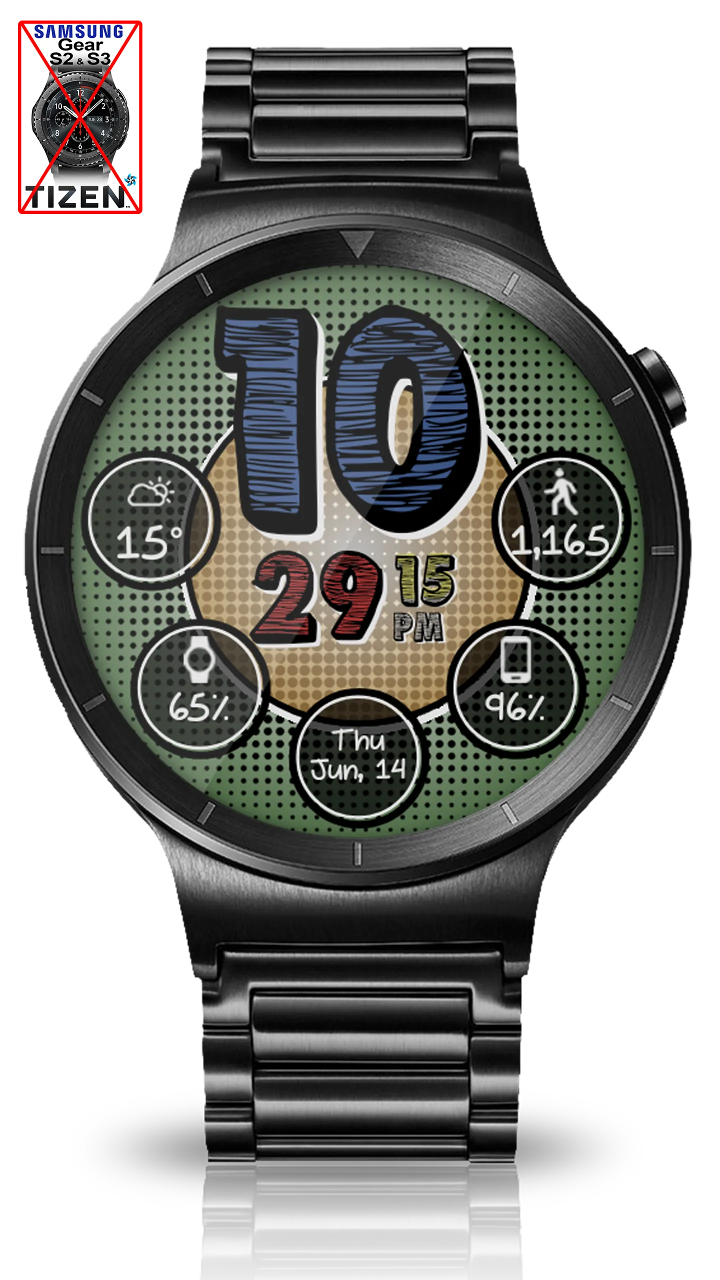 Retro Pop HD Watch Face | Indus Appstore | Screenshot