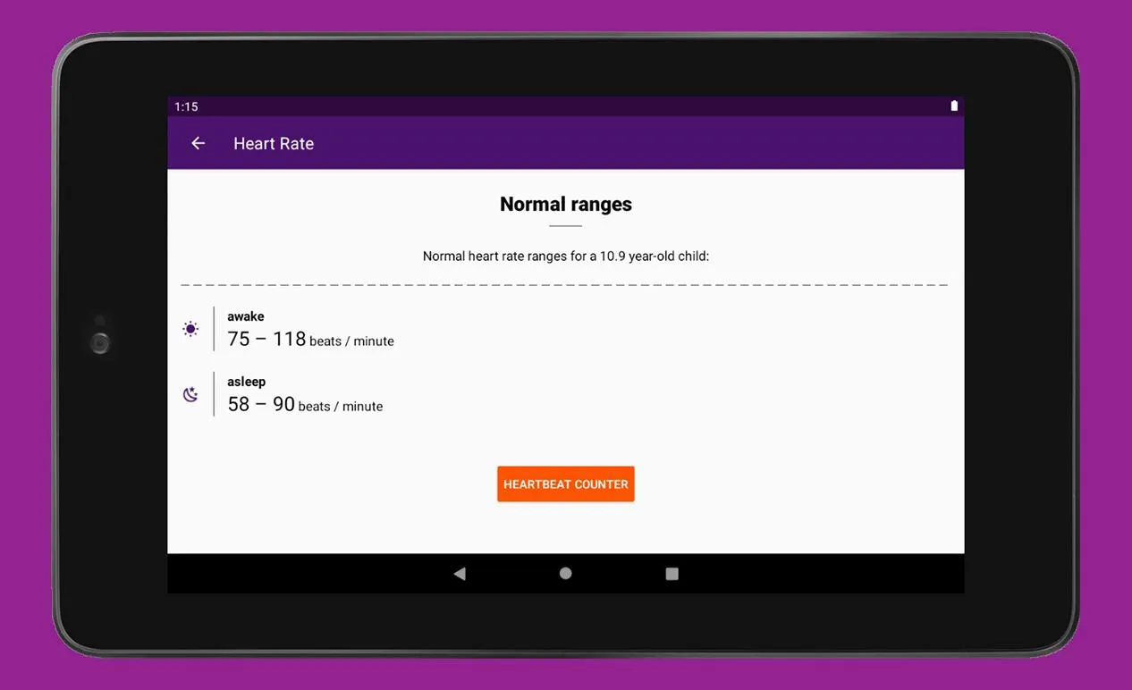 Pediatric Vital Parameters | Indus Appstore | Screenshot