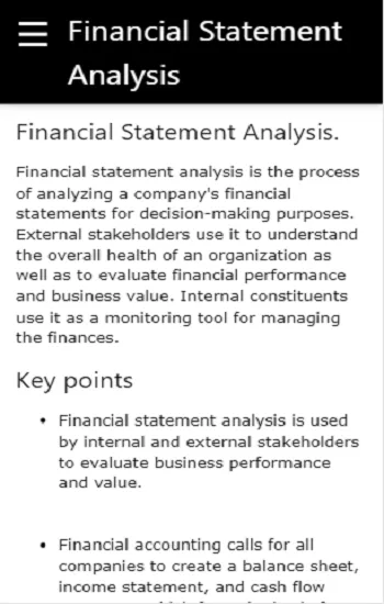 Financial Statement Analysis | Indus Appstore | Screenshot