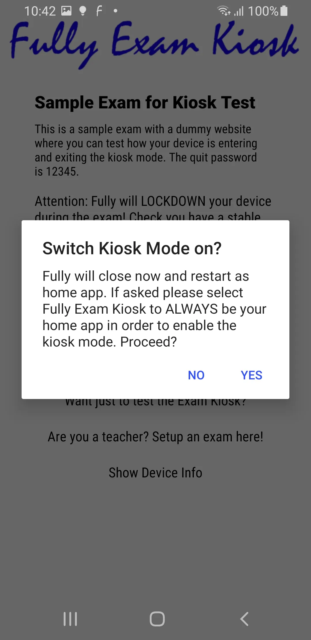 Fully Exam Kiosk | Indus Appstore | Screenshot