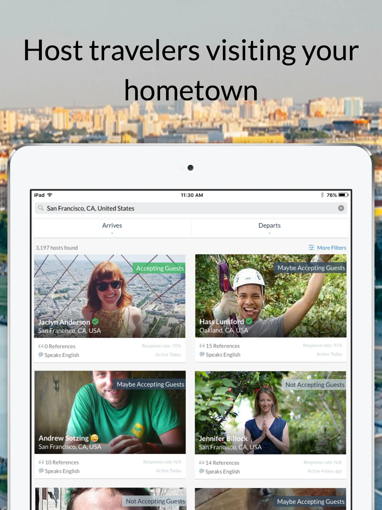 Couchsurfing Travel App | Indus Appstore | Screenshot