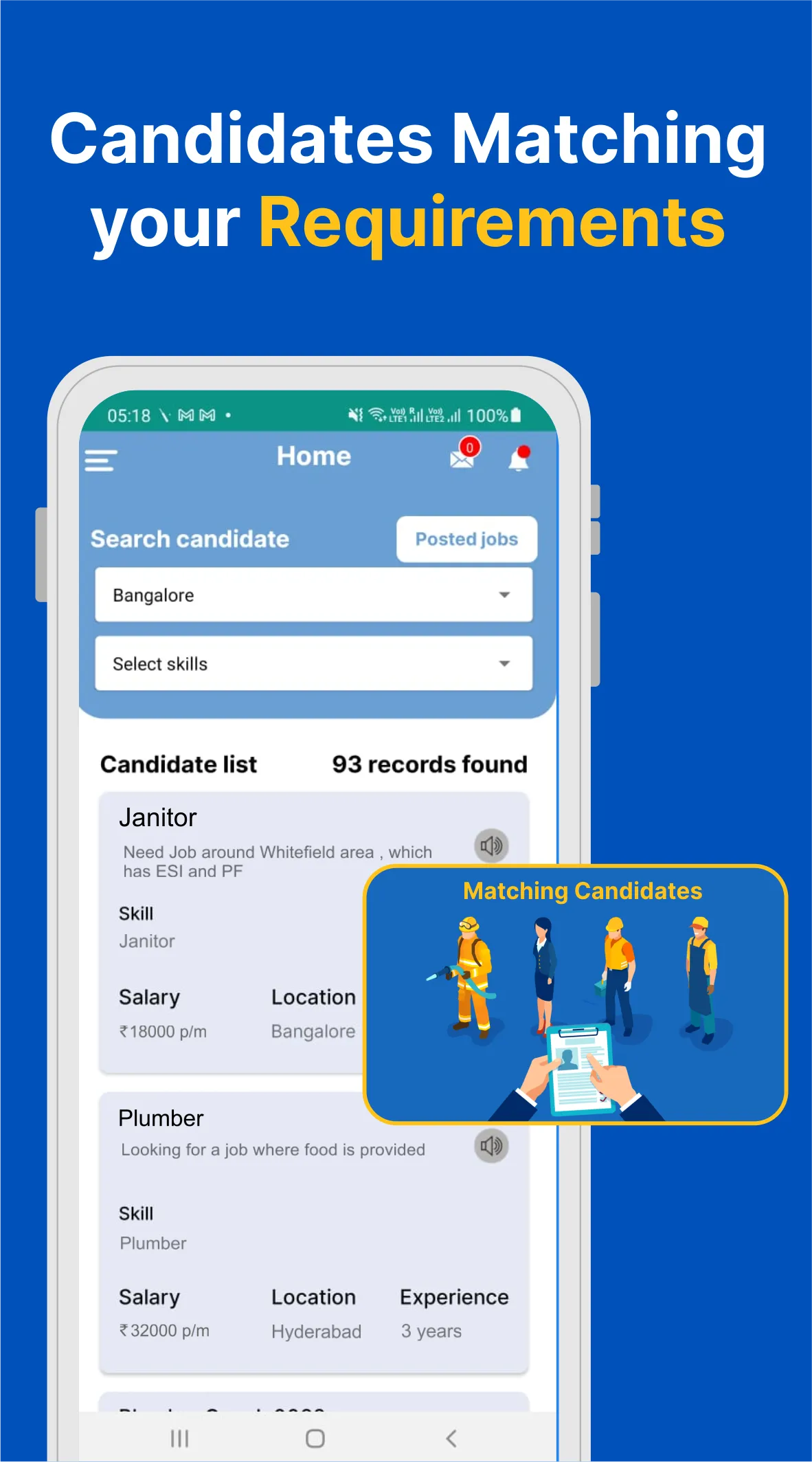 HireBlu: Recruiter, Hiring | Indus Appstore | Screenshot