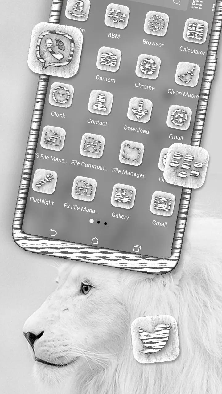 White Lion Launcher Theme | Indus Appstore | Screenshot