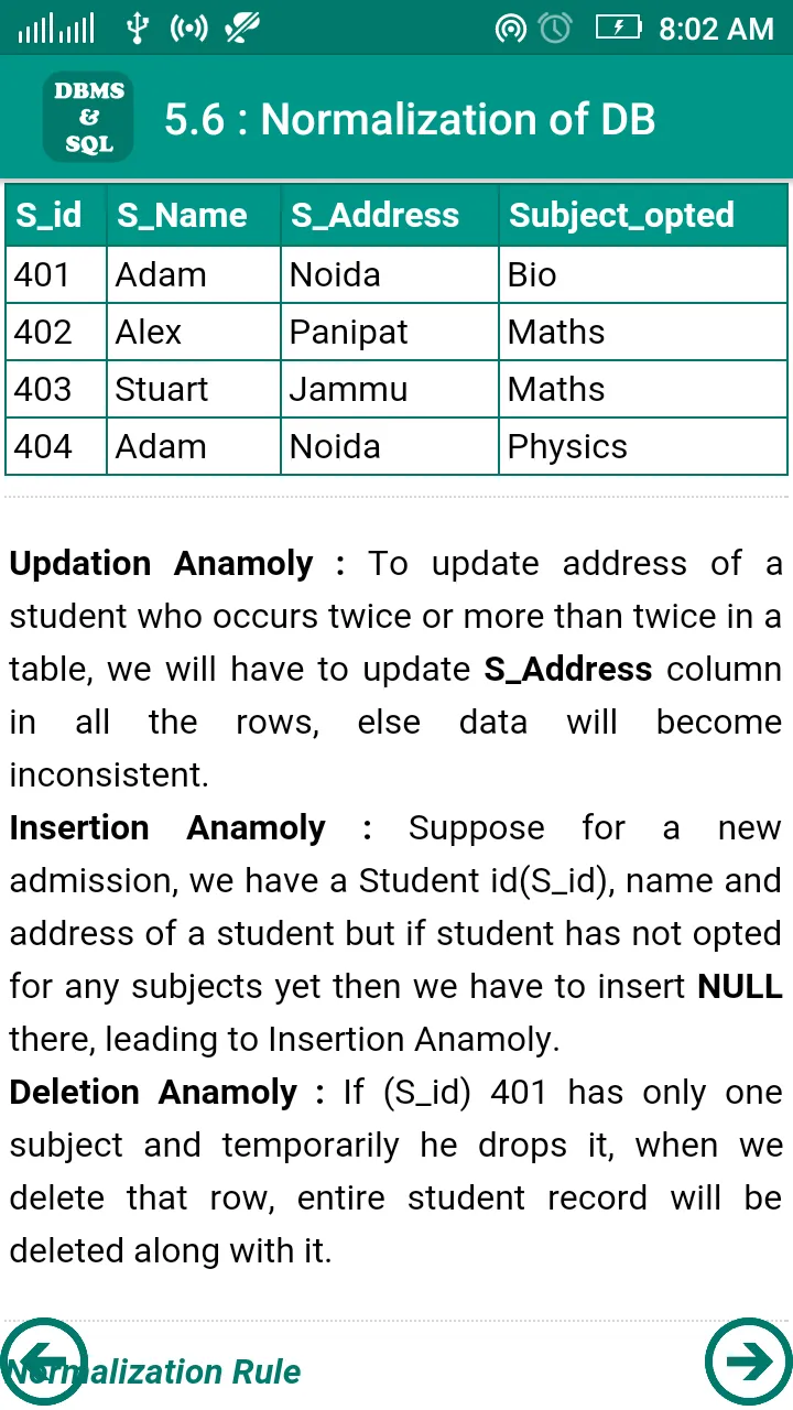 Learn DBMS | Indus Appstore | Screenshot