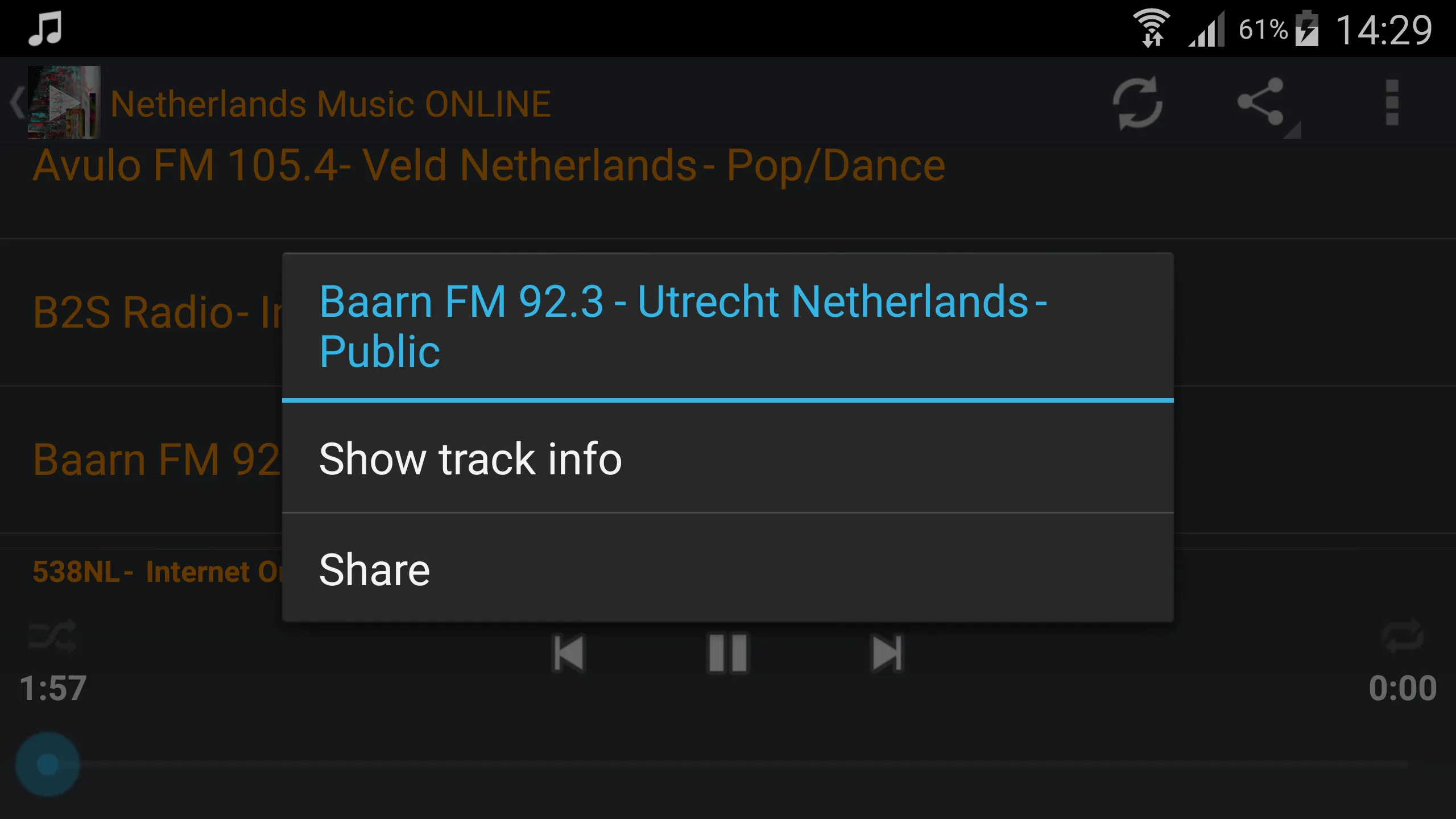 Netherlands Music ONLINE | Indus Appstore | Screenshot